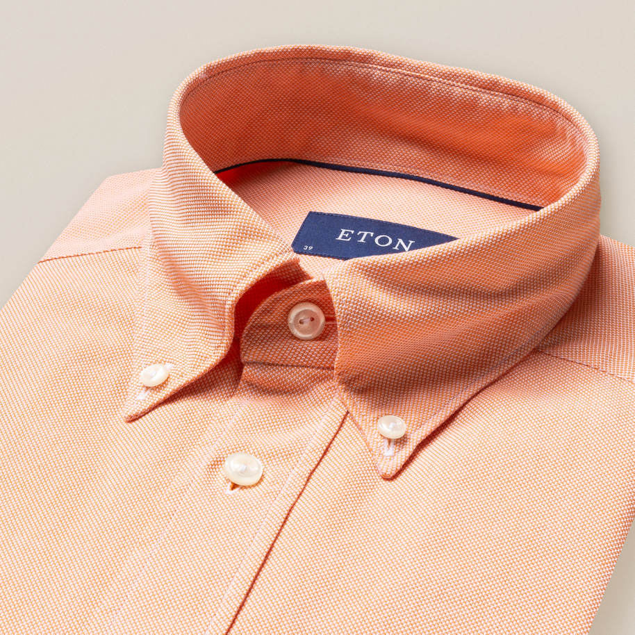 Orange oxford shirt sales