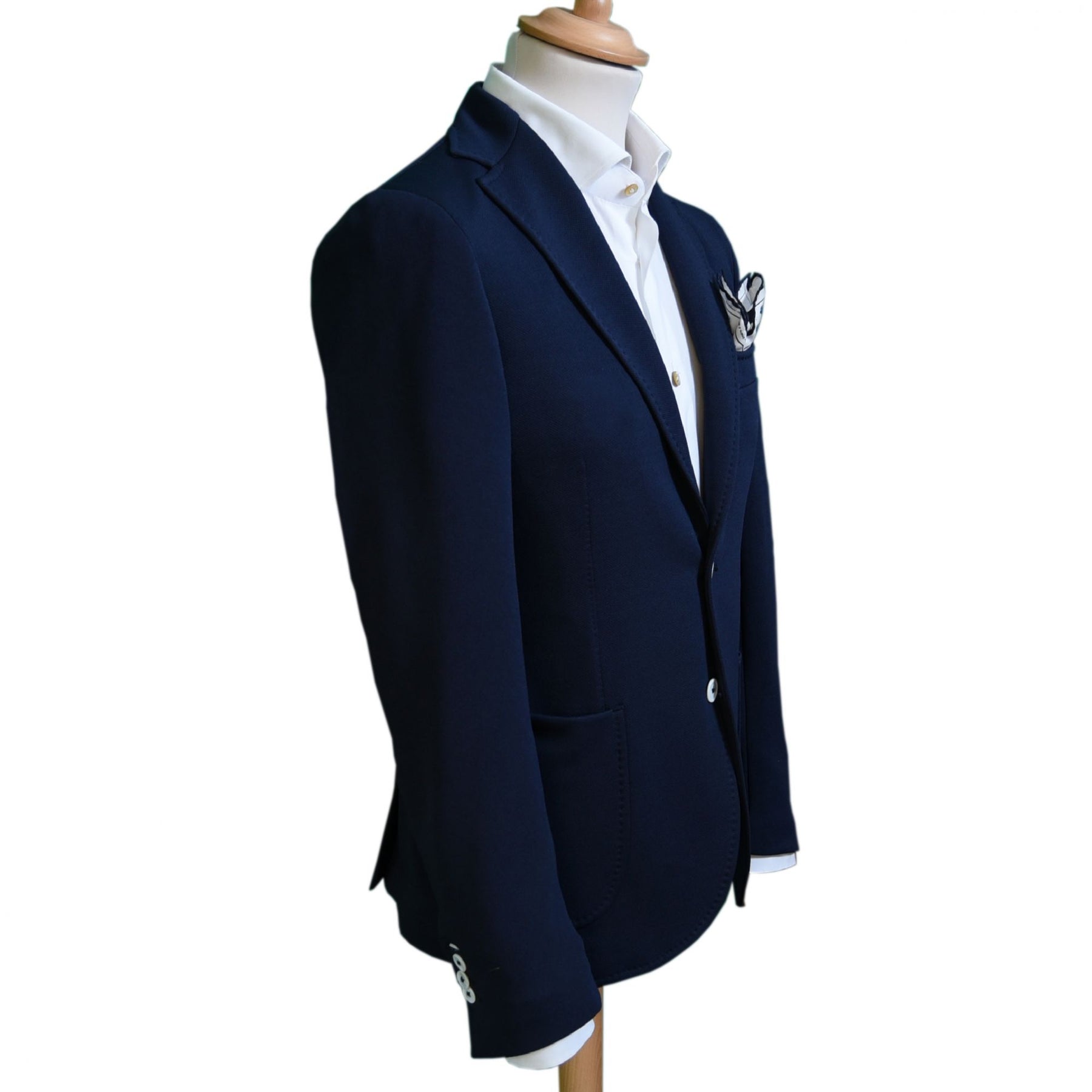 Unstructured online blue blazer
