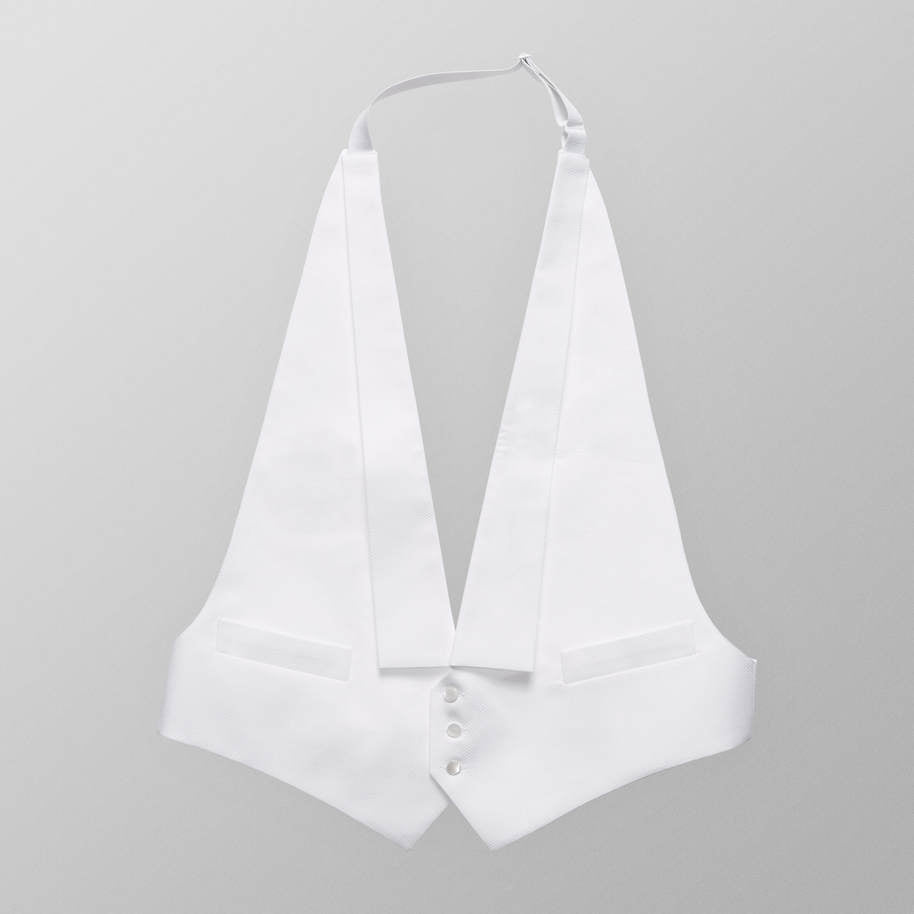 White Tie Vest Couture Designer European Clothing